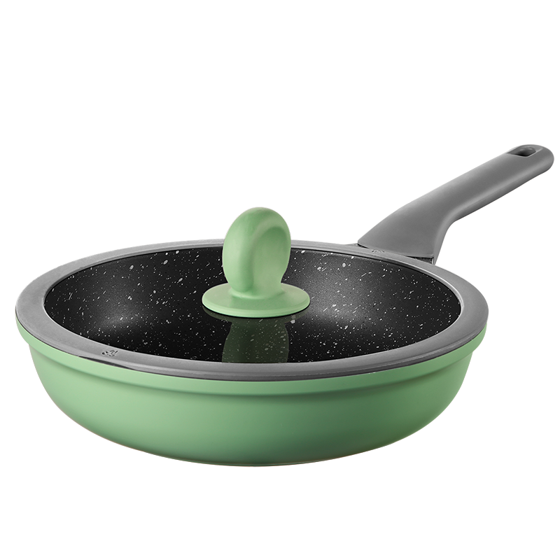 COOKER KING Non-Stick Frying Pan, Multi-Functional Skillet, 26cm, Compatible with Induction Cookers, Bamboo Green Stone, JG26ZQ