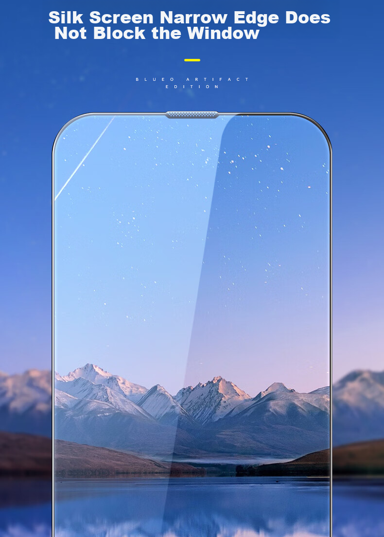 Lanxingxiansheng Tempered Glass Screen Protector for Apple IPhone 17e/13/13pro, Full Coverage Earpiece Thin Edge Anti-Dust Phone Film [Thin Edge Earpiece Dust-Proof] 7