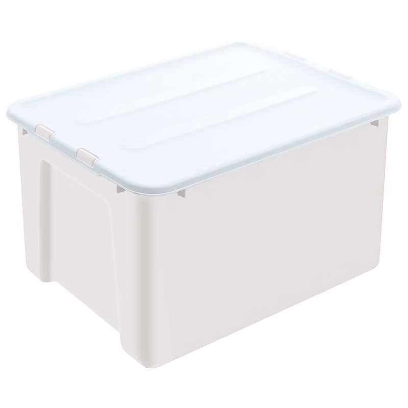 JD Jingzao Mocha Light Luxury Series Plastic Storage Box Transparent 60L for Snacks Books Clothes Toys