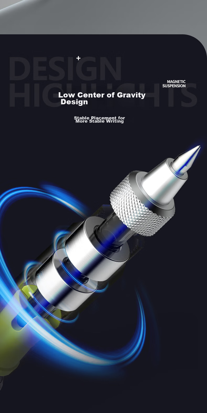 M&G Stationery, Yuexi Magnetic Levitation Buffer Gel Pen 0.5mm Bullet Tip, Retractable Black Ink Pen, for Students' Exams And Office Use, Single Pen AGPT1202 6
