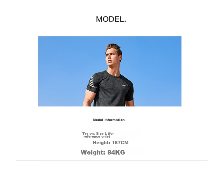Jordan Men's Short Sleeve T-Shirt Thin Quick-Dry Sports Round Neck Ice Silk Casual Running Fitness Top 5