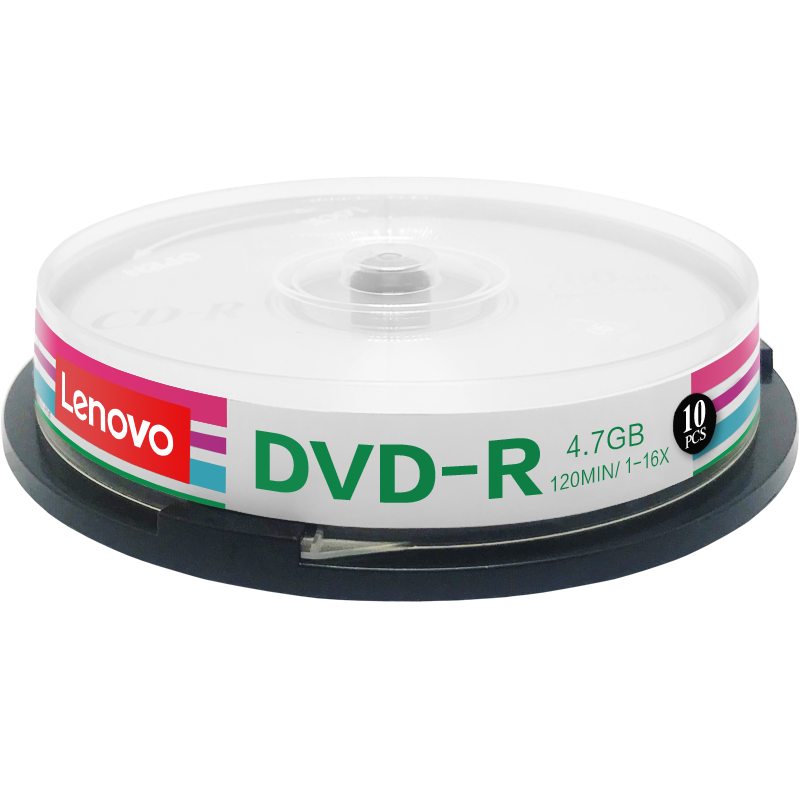 Lenovo DVD-R Discs/recordable Discs, 16x Speed, 4.7GB, Office Series, 10 Pieces in A Barrel, Blank Discs