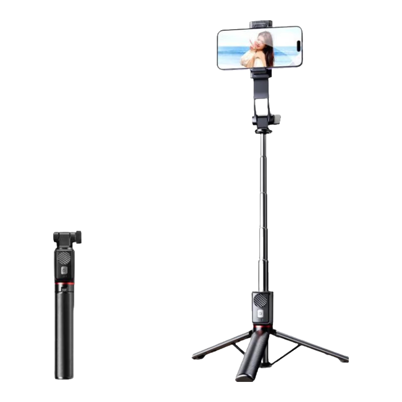 Kerunle [1.8m Fill Light Version] Mobile Phone Selfie Stick Telescopic Mini Tripod Stable Travel Selfie Tool 360-Degree Rotation Multifunctional Portable Desktop Anti-Shake Remote Control