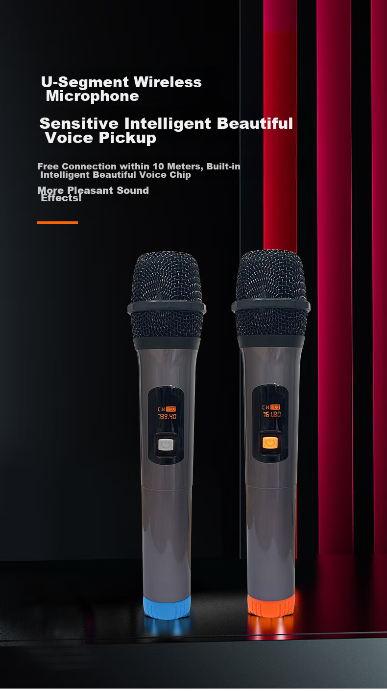 Huabao 1033 Bluetooth Dual Microphone Square Dance Speaker with Display Screen, Outdoor Portable Karaoke Speaker, Home All-In Machine for Singing And Square Dancing 2