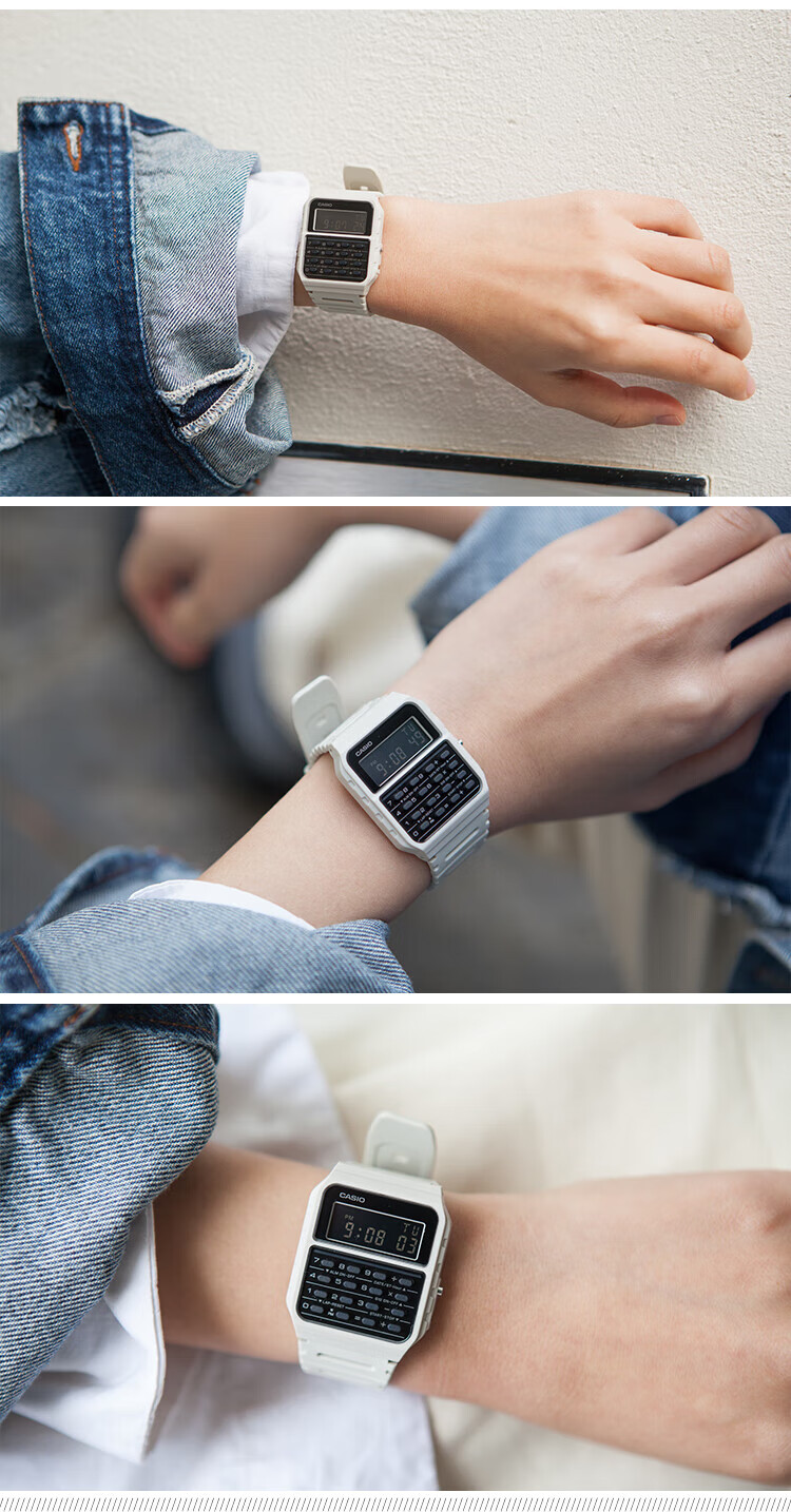 CASIO Watch for Men, Small Square Design, Popular among "Desperate Housewives" Fans And Students, Electronic Calculator Watch for Men And Women, Model CA-53W 9
