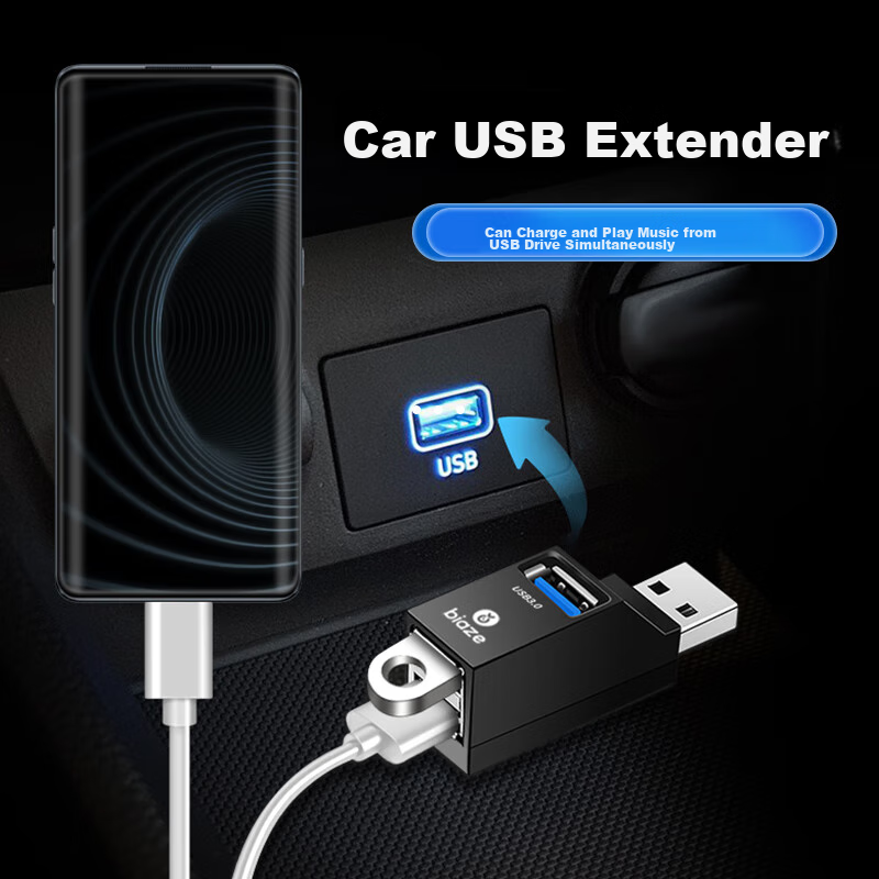 BIAZE USB 3.0 концентратор, многопортовый концентратор, кабель-удлинитель данных USB три в одном для ноутбука, адаптер расширения, расширитель внешнего диска