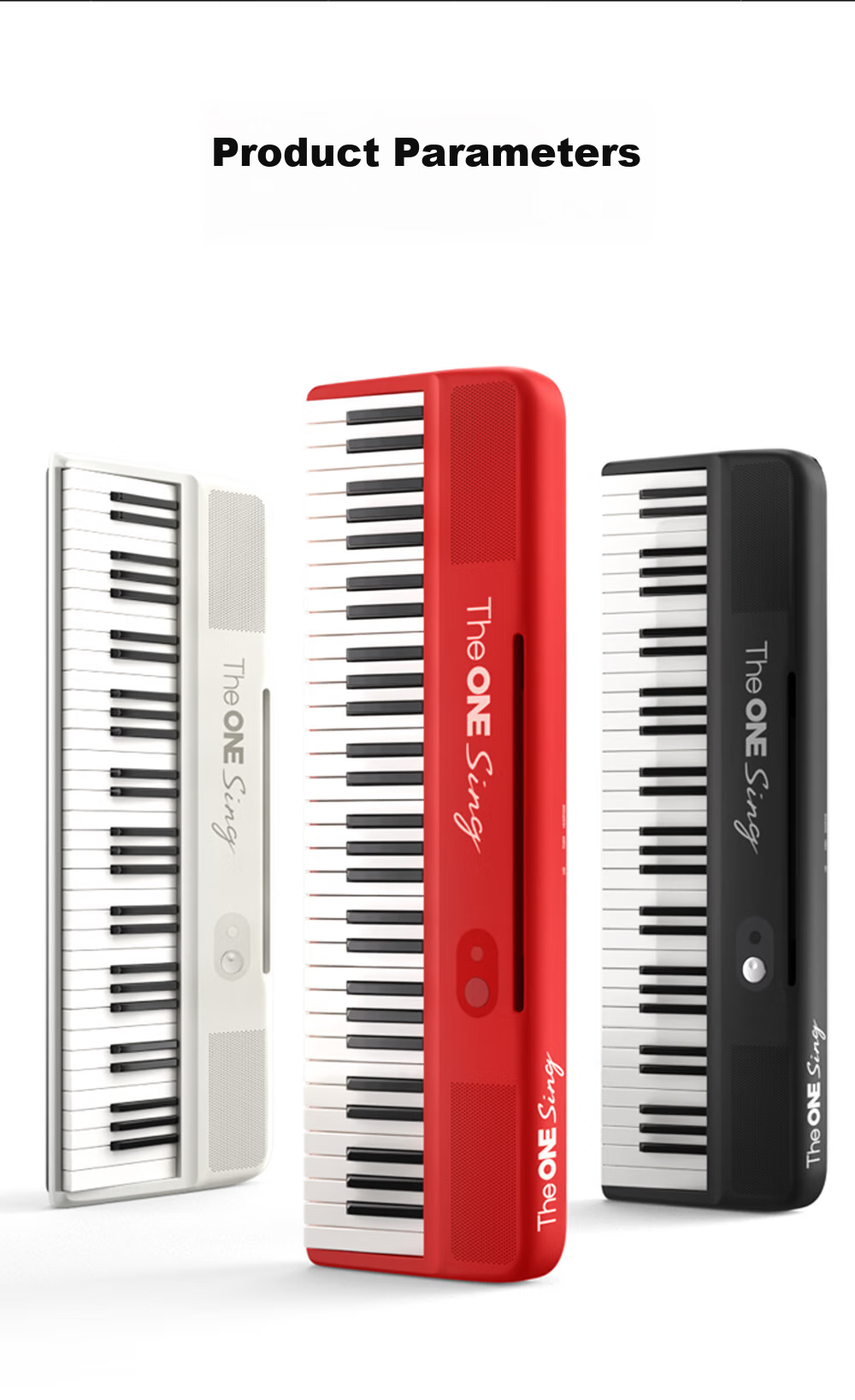 The ONE Langlang Endorsed Sing Automatic Gear Intelligent Piano for Beginners, Electronic Keyboard, Portable Piano, White 16