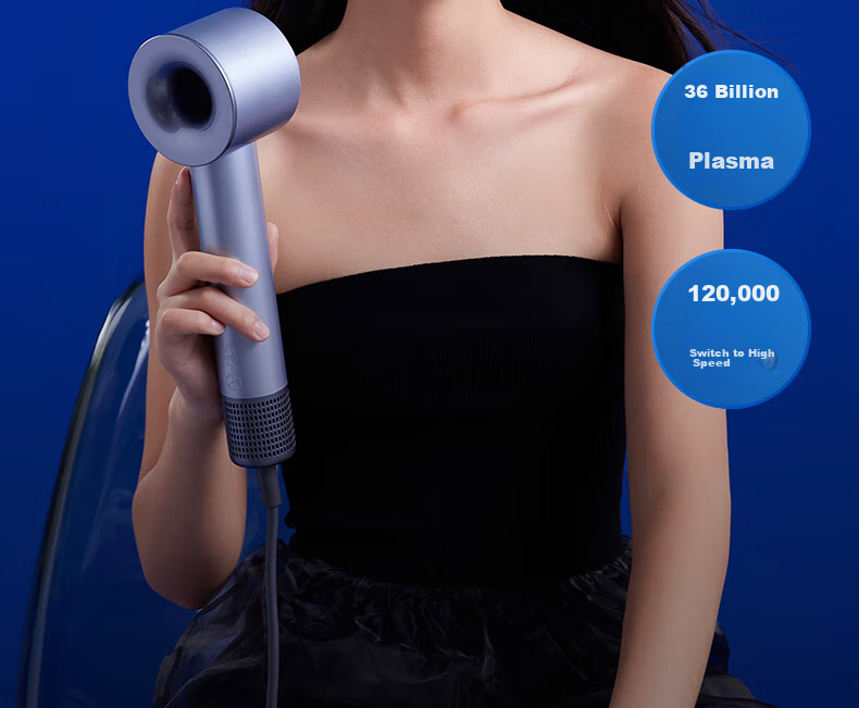 KEHEAL High-Speed Hair Dryer with 360 Billion Plasma Hair Protection, Home Use Negative Ion Hair Care Quick-Drying, Holiday 520 Gift, HC5P Flowing Silver 2