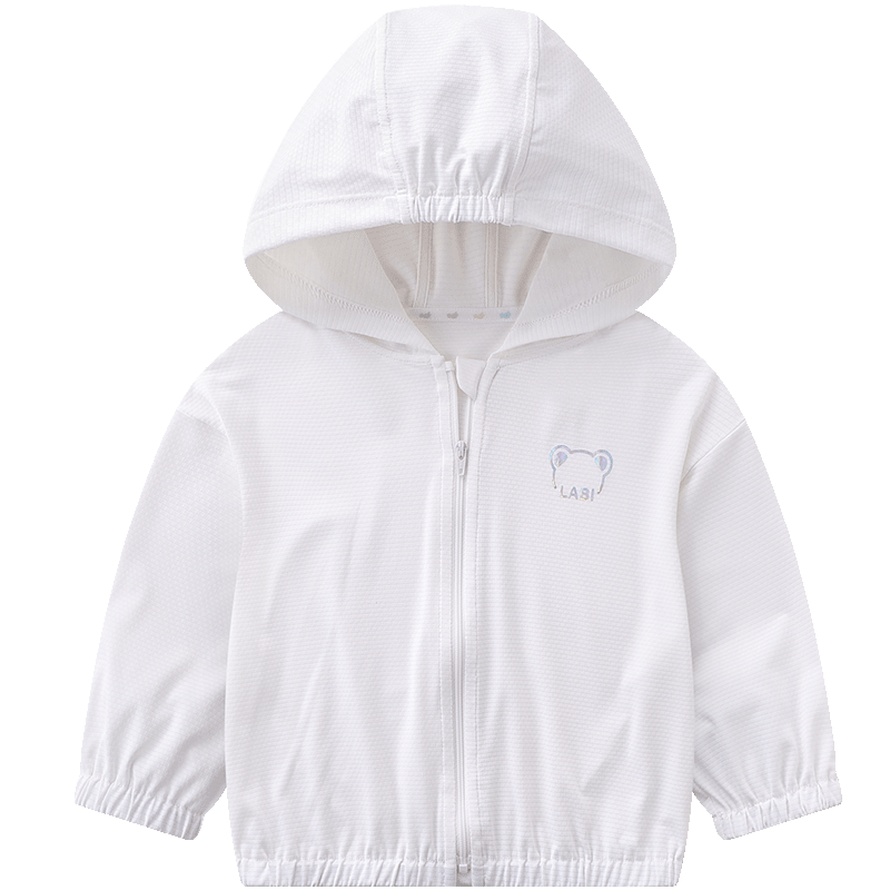 Labi Baby Children's Sun Protection Clothing, Spring And Summer Breathable Outdoor UV-Resistant UPF50+, Hooded Top, Beige, Size 120