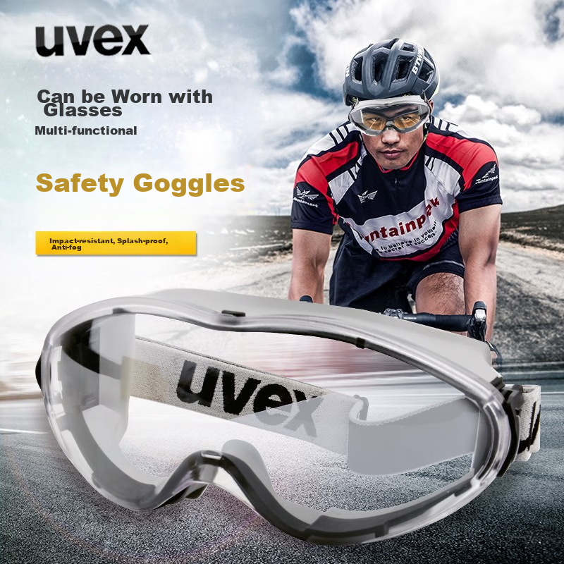 UVEX Goggles, Eye Shield, Windproof, Anti-Fog, Pollen And Dust Resistant, Insect-Proof, Splash-Proof, Sand-Proof, Industrial, Liquid-Resistant, Impact-Resistant, Outdoor Multi-Functional Protective Glasses 9002285
