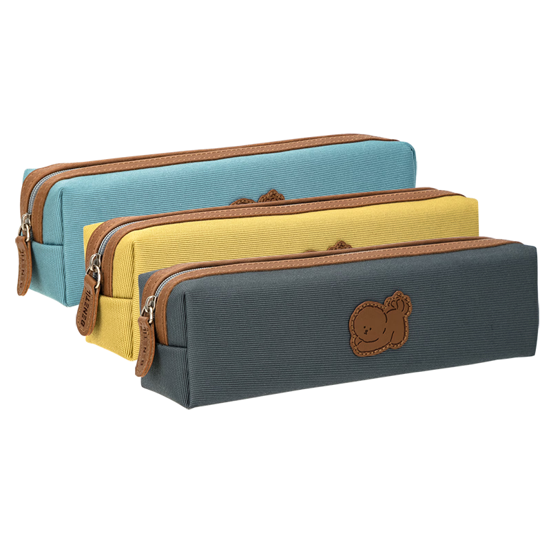 Deli Large Capacity Pencil Case for Students, Fresh Small Square Multi-Purpose Stationery Box, Pencil Storage Bag, Single Piece Random Color, Back-To Stationery Gift