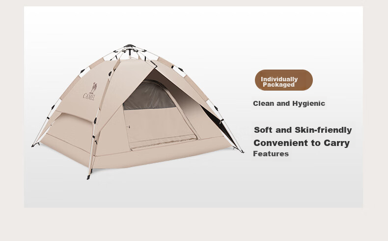 CAMEL Outdoor Black Gel Sun Protection Tent, Fully Automatic Portable Folding Thickened Rainproof Camping Equipment, A1S3NA111-3 11