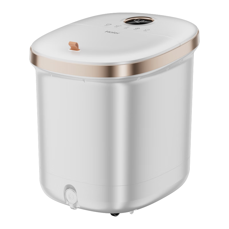 Haier [Mid-Autumn Festival Gift] Foot Soaking Bucket, Antibacterial Foot Bath Basin, Heated Foot Warmer, Automatic Massage, Warm Foot Washing Basin, Deep Bucket, Practical Birthday Gift HQY-J741W