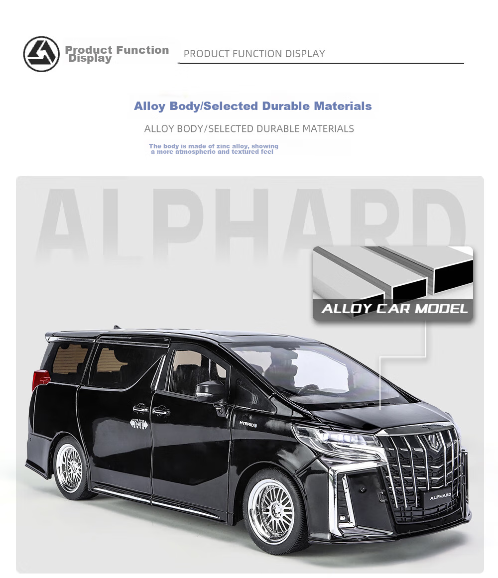 Heimanba Erfa Black 1:18 Business Car Model, Realistic Alloy Children's Toy Car, Model Toy Decoration, Toy Vehicle 6