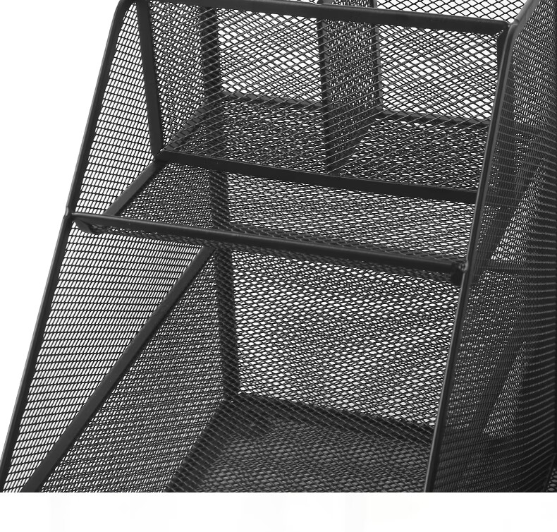 KW-Trio [No Installation Required] Desktop Metal Storage Organizer File Holder Document Basket File Rack File Stand / Stationery Organizer File Holder 6