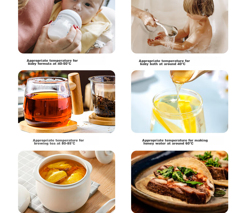 Dienmern Probe Food Thermometer, Kitchen Indoor Oil Temperature Meter, Baby Milk Thermometer, Water Thermometer, Electronic Thermometer 4