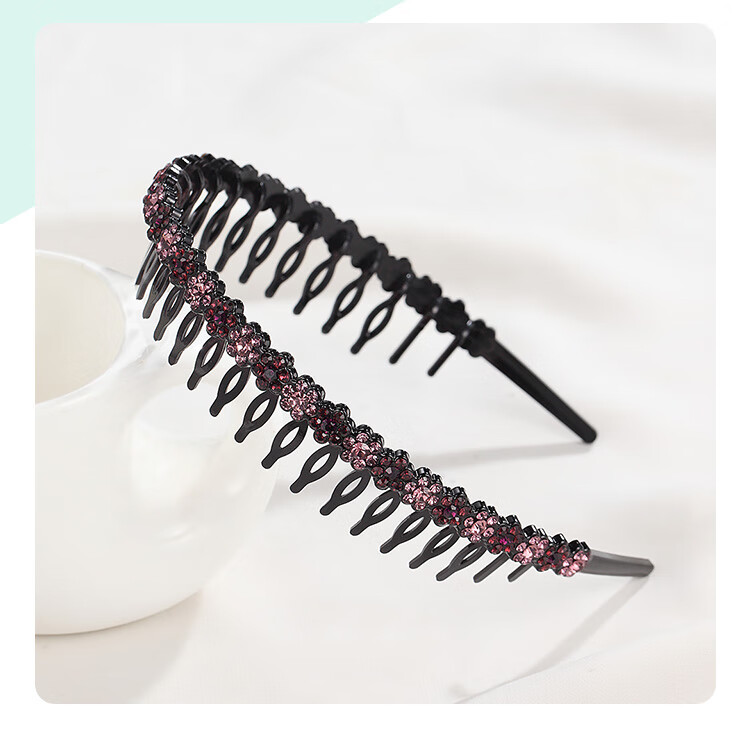 CHIMERA Elegant Rhinestone Headband, Simple Long-Toothed Wavy Hair Clip for Face Washing And Styling, Mid-Autumn Festival Gift 30