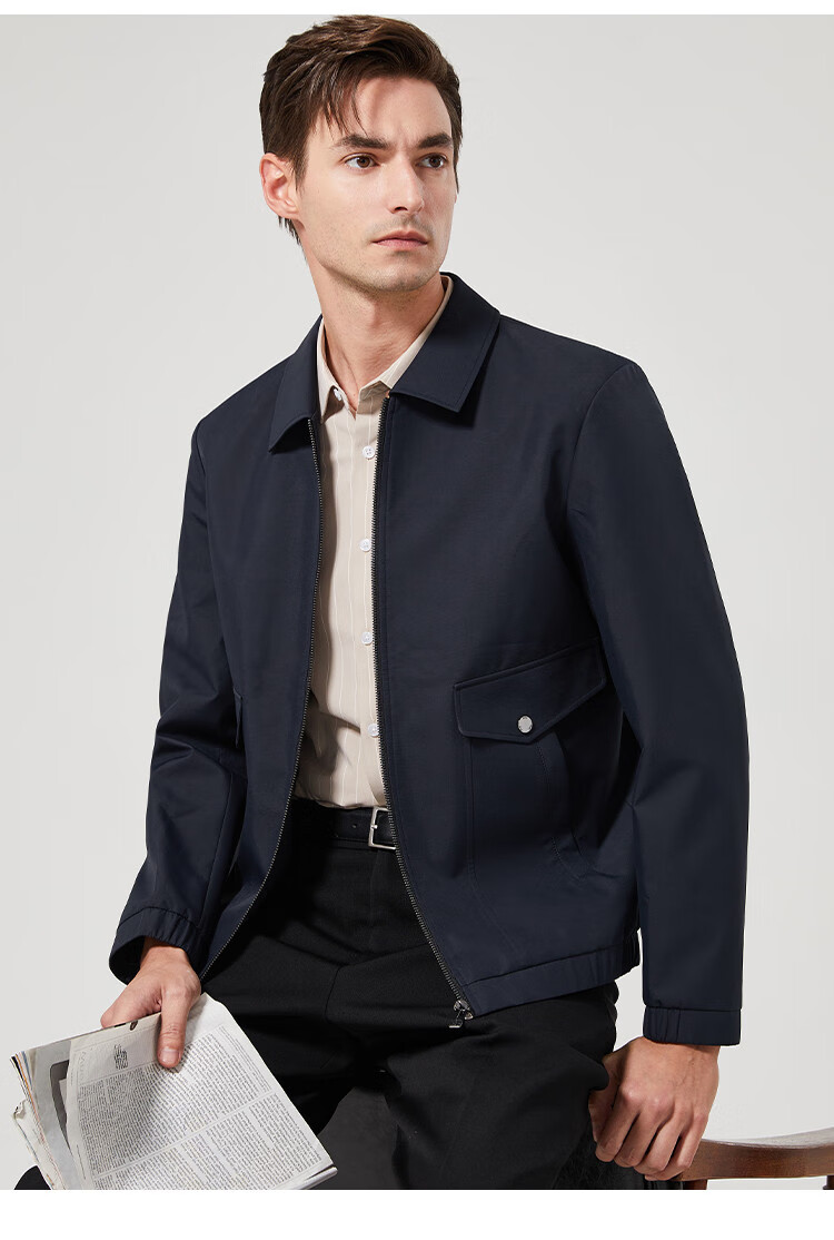 FIRS [Sanfang Technology Workwear Pocket] Men's Jacket, Spring And Autumn Fashion Casual Business Short Coat with Lapel 6