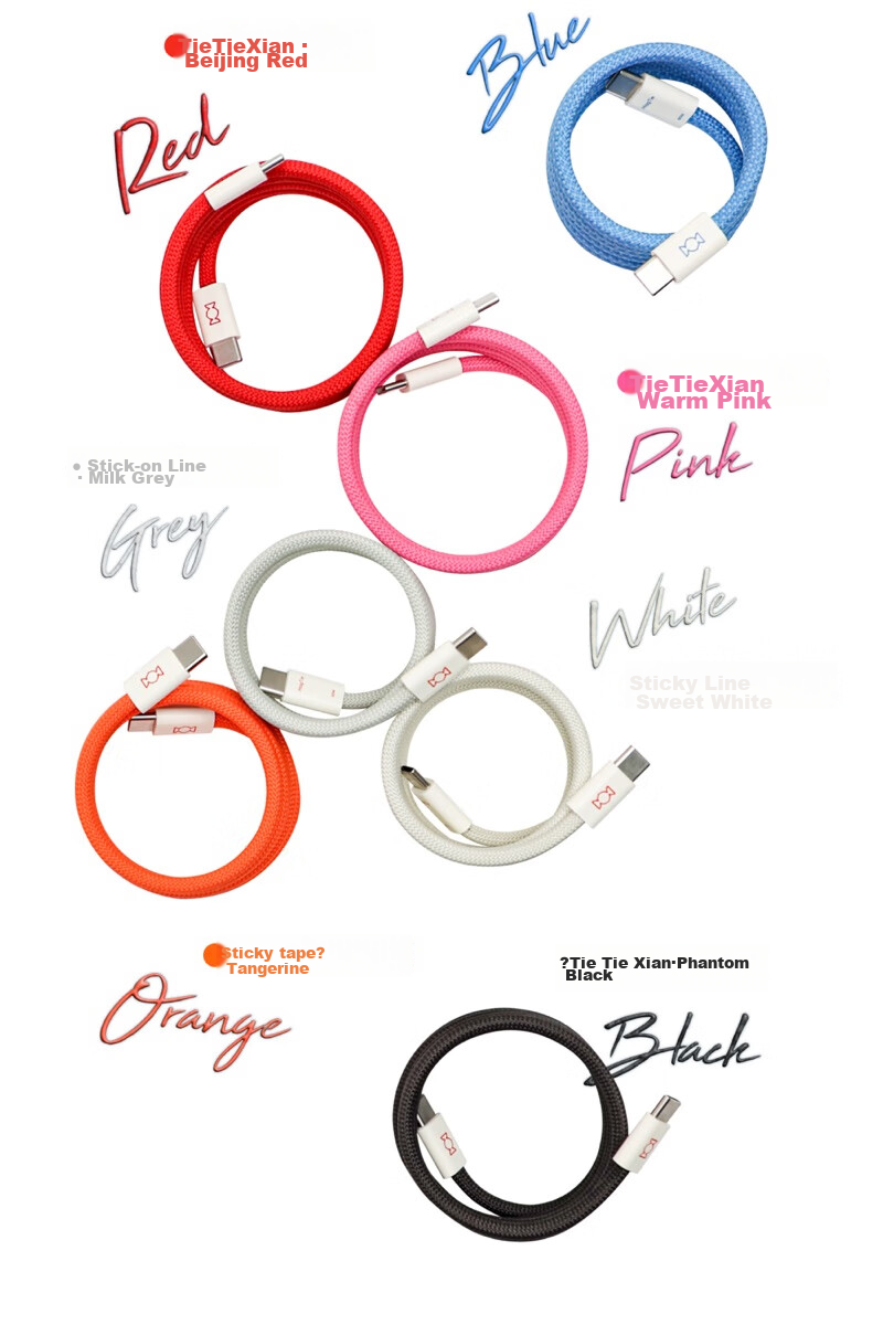 CANDYSIGN Candy Factory MagTie Hard Candy Full Magnetic Adhesive Strap A-L Sweet White Apple MFi Certified Charging Cable Data Cable Fast Charging Type-C IPad 30