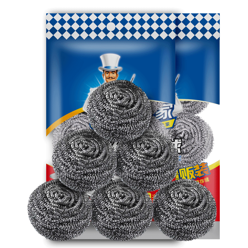 MR.SIGA Steel Wool Scrubbers, 12 Pack, Kitchen Cleaning Brush, Metal Cleaning Balls for Degreasing, Stainless Steel Household Dish Washing