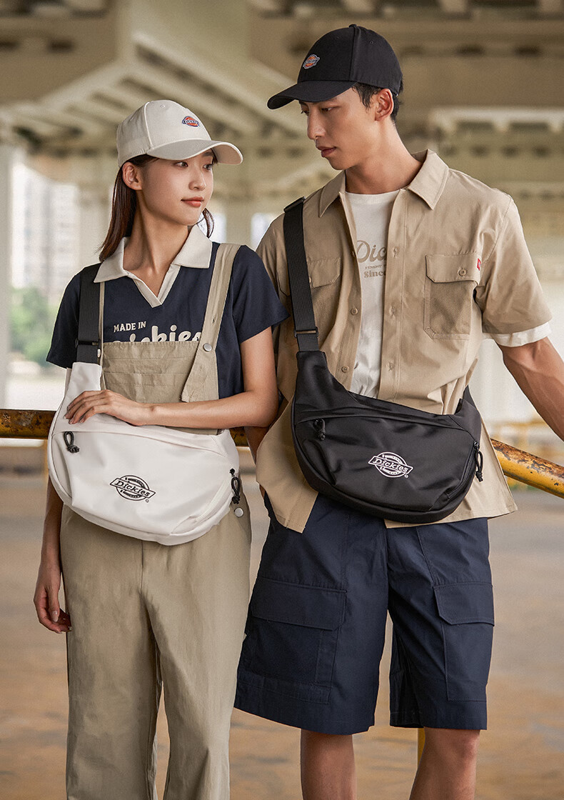 Dickies Crossbody Bag for Men, Single Shoulder Bag with Multiple Compartments, Large Capacity Cycling Bag DK Sports Phone Bag, Water-Resistant Travel Commuter Bag 19