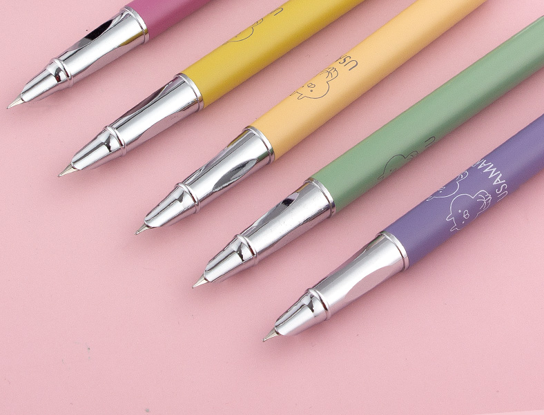 HERO Fountain Pen, Student Cartoon Stationery for Third Grade Posture Correction And Daily Writing Practice Set, Women's Style, 6-Piece Set (Random Colors) 1