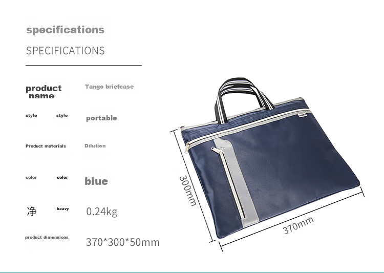 TANGO Office Handbag/conference Bag/business Bag/document Bag/laptop Bag/briefcase, Business Commute with Compartments, Unisex Waterproof, Black LH2105 2