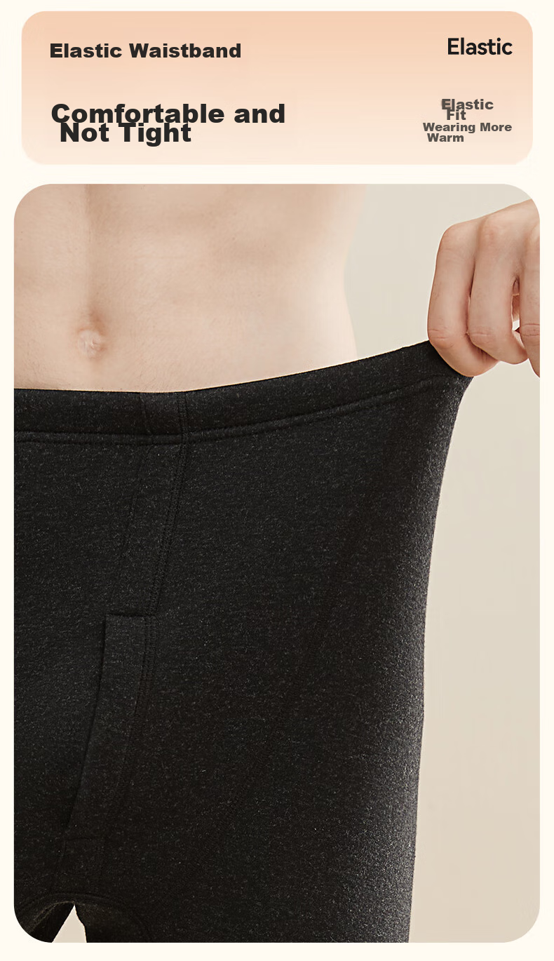 MiiOW [Cashmere Fleece Thickened] Women's Thermal Underwear, Solid Color Cotton Pants, Autumn And Winter Knee Protection Lining Pants 18