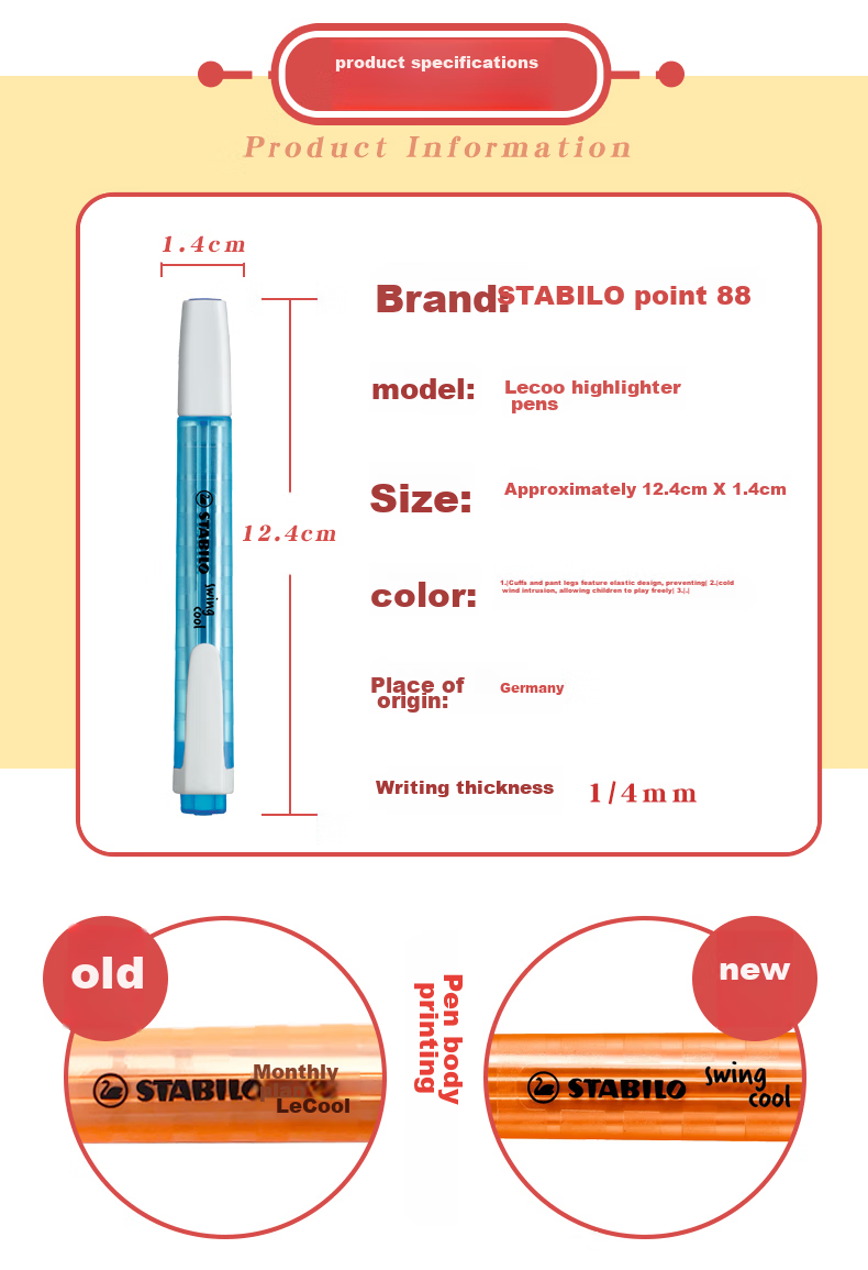 STABILO Leiku Highlighter, Candy-Colored Planner Pen, Fresh And Simple Student Office Marker, 275/51 (Turquoise) 2