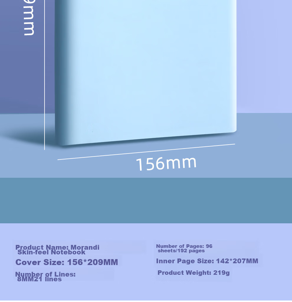 Faramon A5/96 Sheets Morandi Series Notebook with Pen Holder, Leather Cover, Soft Texture, High-Quality Diary Stationery A5-Moon Rock Gray 10