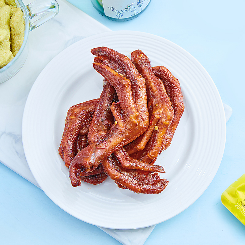 周黑鸭 甜辣卤鸭掌108g 武汉特产 休闲零食 卤味小吃 真空独立小包装