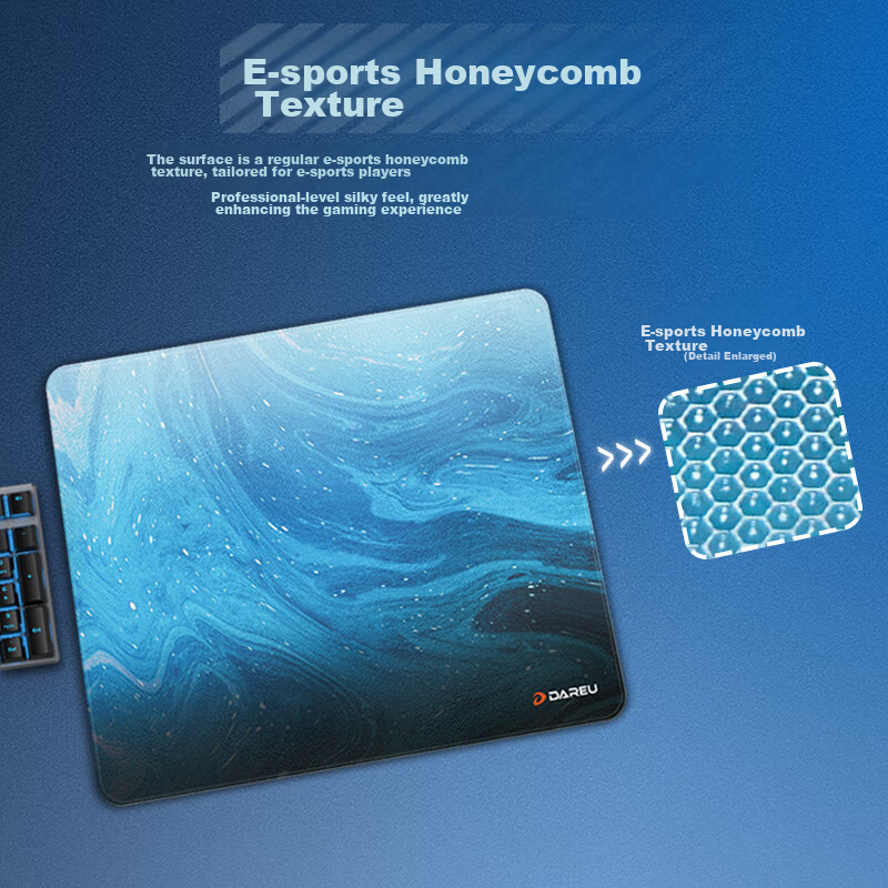DAREU Full Steel Tempered Micro-Etched Photovoltaic Glass Mouse Pad, FPS Smooth Gaming E-Sports Mouse Pad, Waterproof Sweat-Resistant Large Size CSGO/Valve/Professional Grade Desk Mat, Cloud Flow