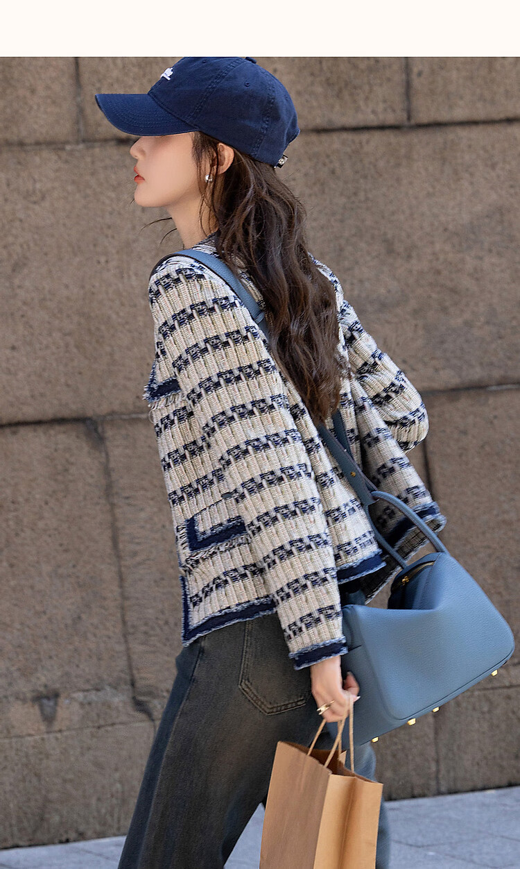 Dme [Qianjin Madeline] Spring And Autumn Elegant Vintage Chanel-Style Coarse Woven Strap Comfortable Slimming Women's Jacket 12