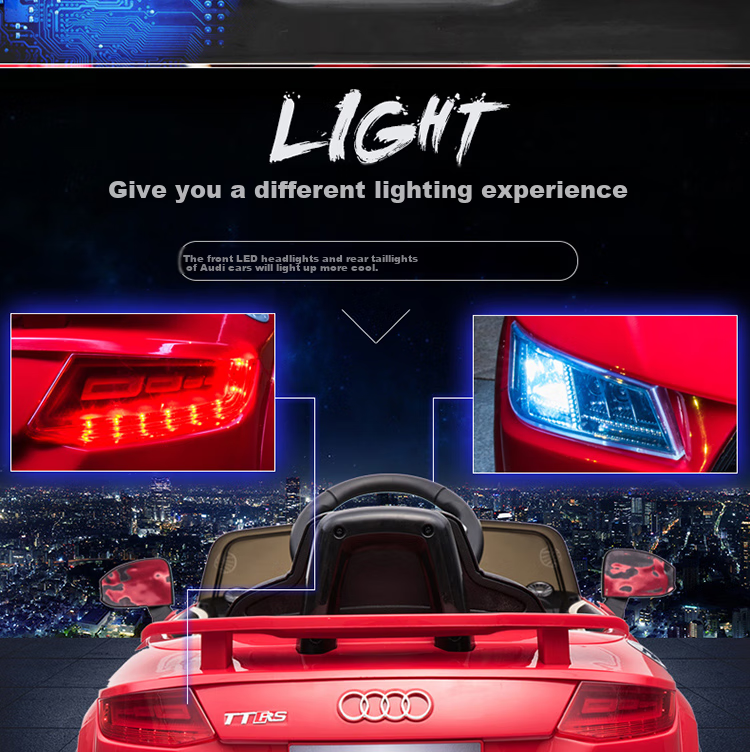 BeRica Electric Ride-On Car for Children, Audi Authorized Remote Control Toy Car for Boys And Girls, Rideable Vehicle, Baby Gift 7