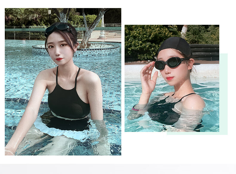 WATERTIME / Shuichuan Swimming Goggles, Nearsighted Waterproof Anti-Fog Large Frame with Prescription Lenses for Men And Women, White 300 2