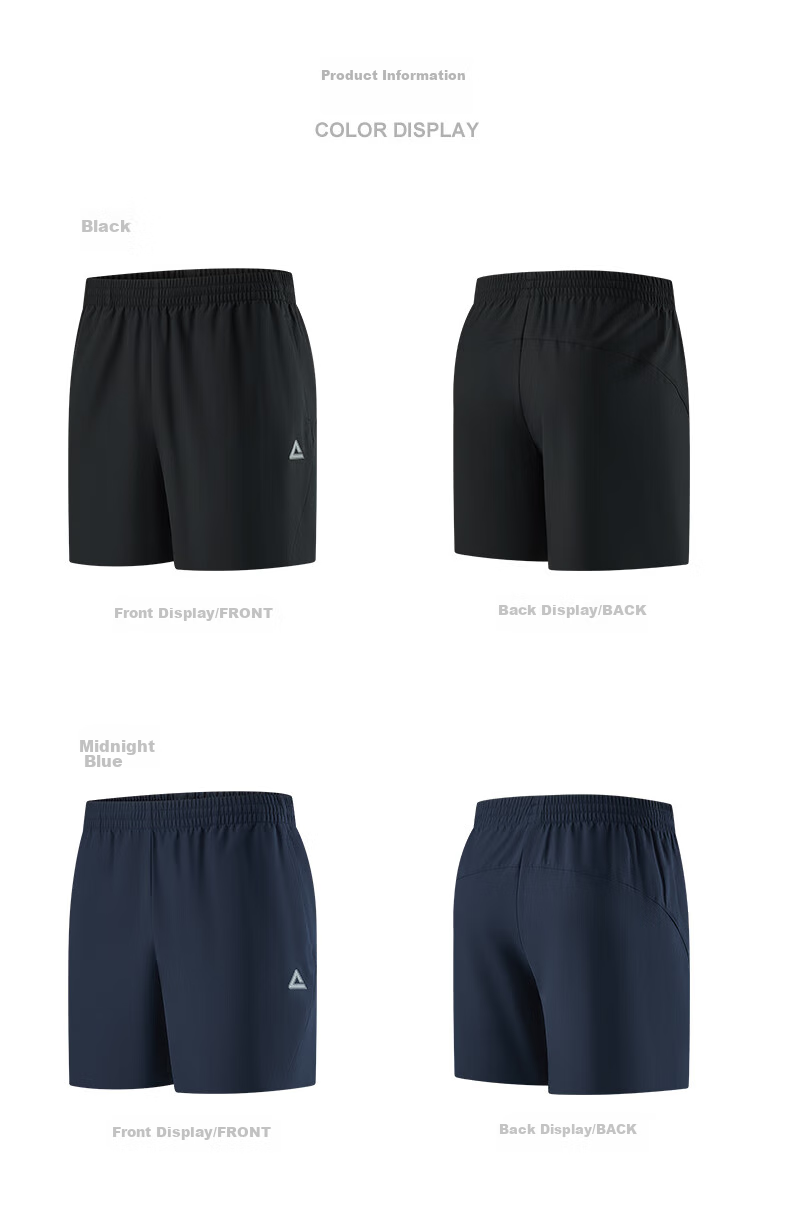 PEAK Quick-Dry Shorts for Men, Summer Running Sports Loose Badminton Pants, Casual Breathable Knee-Length Shorts DF352291 21