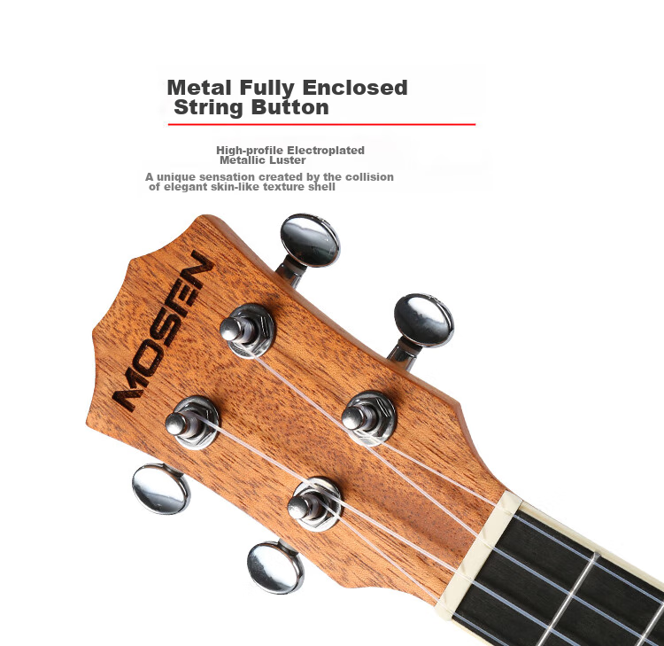 MOSEN MUS800 Ukulele, Classic All-Peach Wood Mini Guitar, 21 Inches 13