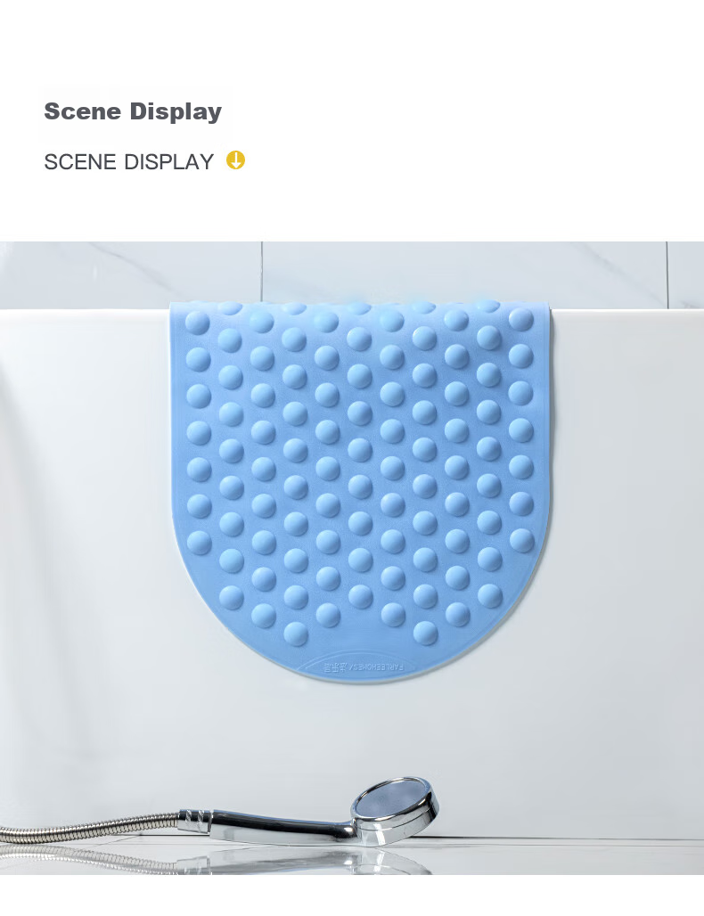 FARLEEHOMES Bathtub Non-Slip Mat, Bathroom Suction Cup Anti-Slip Pad, Home Bath Tub Mat, Silver Gray, 40*100cm 7