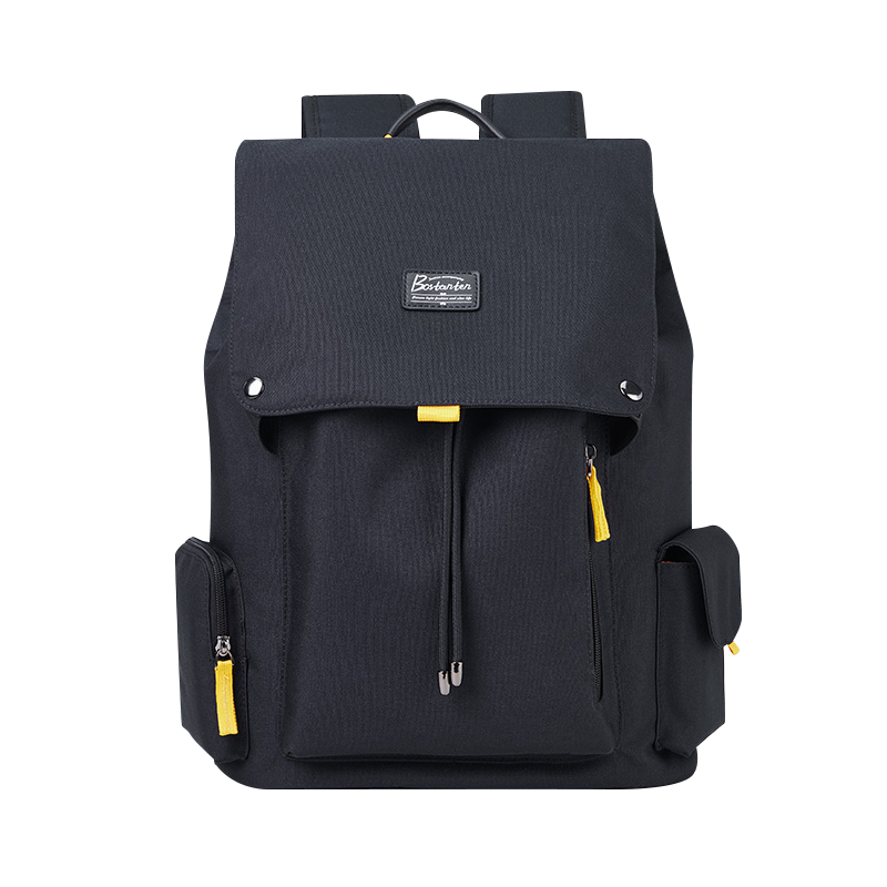 BOSTANTEN Men's Backpack, Student Schoolbag, Trendy Middle And High School And College Student Backpack, Business Trip And Travel Backpack, Large Capacity Laptop Bag, Black