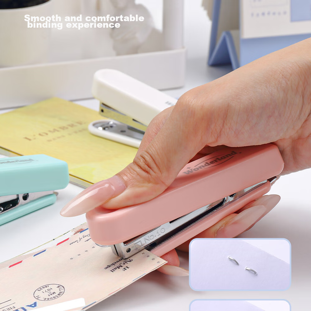 KW-Trio No. 10 Stapler, Small Size, Thumb-Pressed, Fresh And Simple Design, Mini Stapler for Students 5