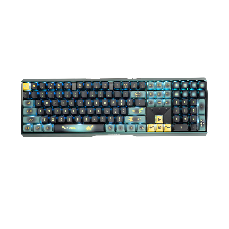 CHERRY MX3.0S Wireless Mechanical Keyboard Pokemon Pikachu Co-Branded Edition Gift Box, Gaming 108-Key Keyboard, Bluetooth Tri-Mode Wireless Computer Office Keyboard