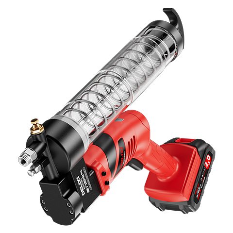 DELIXI Electric Grease Gun, 21V/24V Fully Automatic Caterpillar-Specific Filling Machine, High-Pressure Lithium Battery Excavator, Ruineng Model, 2Ah