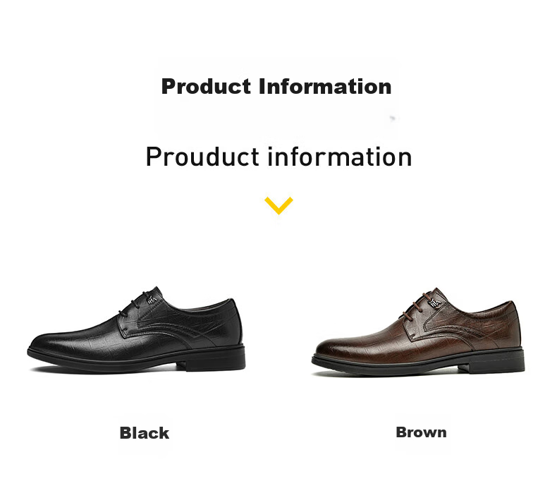HLA Leather Shoes for Men, Business Formal Spring And Summer Shoes, Derby Casual Men's Shoes HAAPXM4DBG576, Brown, Size 42 4
