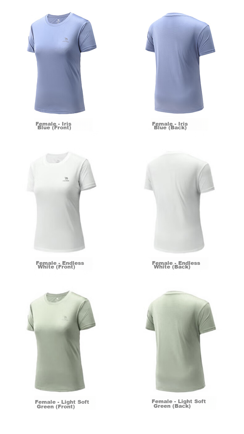 CAMEL Short-Sleeve T-Shirt for Men, New Summer Style, Loose-Fit Round Neck Outdoor Sportswear, Running Training Ultra-Thin Quick-Dry Top 30