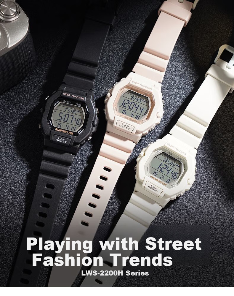 CASIO Watch for Men, Small Square Multifunctional Student Watch for Men And Women, Sports Pedometer Waterproof Digital Watch LWS-2200H 9