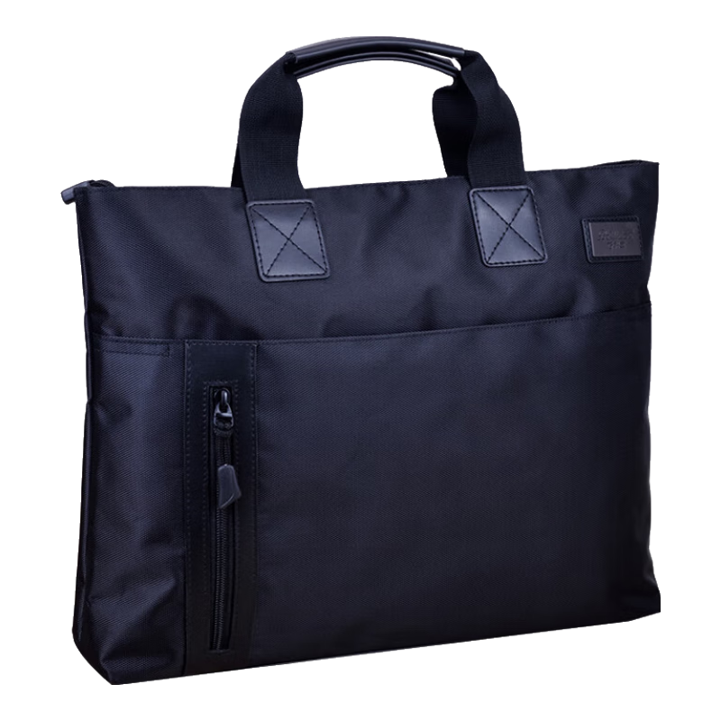 Bailiwen BK8614 Black Casual Handbag, Large Capacity Multifunctional Laptop Bag, File Bag, Document Case, Briefcase for Business Office Travel, Customizable for Men And Wome