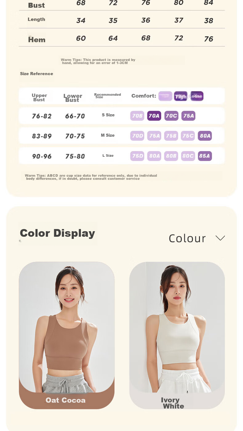 LangSha Yoga Tank Top Sports Bra for Women, Running High-Intensity Shock-Absorbing Fitness Training Pilates, Cocoa Color, Size S 6