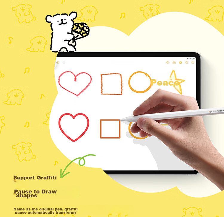 BASEUS Capacitive Stylus for IPad, Apple Pencil [Line Dog] Compatible with 2026 Pro/Air8/Mini/iPad11 Tablet Touch Screen Writing Pen Apple Pencil 13