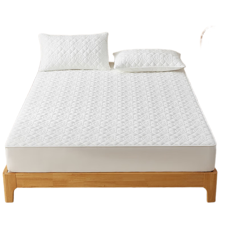 SOMERELLE Waterproof Fitted Sheet, Single Piece Washable Quilted Non-Slip Mattress Protector, 150*200cm