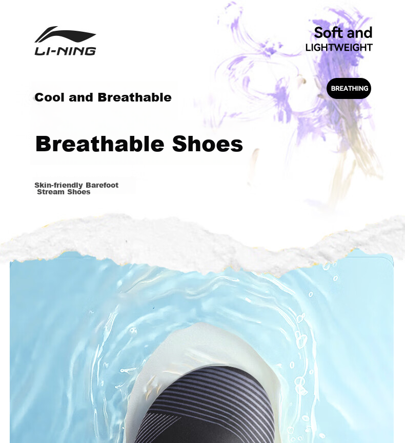 Li-Ning Snorkeling Shoes, Fashionable Diving Beach Shoes, Water Park Non-Slip Swimming Shoes for Men And Women, Model 9202 (Size 37-38) 1
